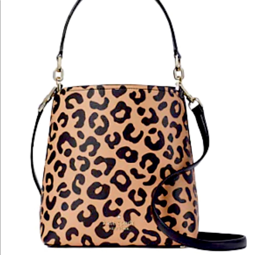 Kate Spade Leopard Small Darcy Graphic Bucket